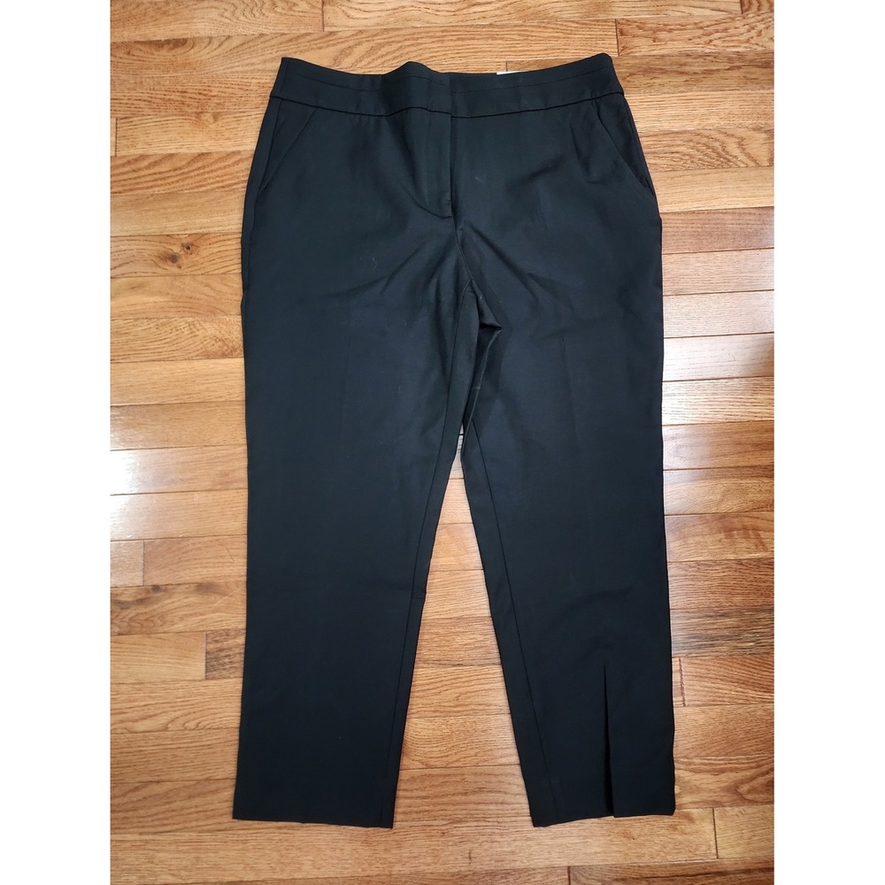 Chico's So Slimming Black Slim Leg Ankle Pants‎ High Rise Minimalist Preppy 14R